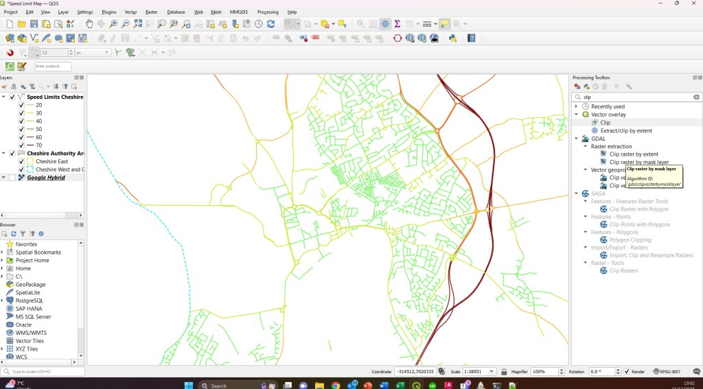 Bespoke GIS solutions of traffic flows, speed limits and user interface (UI)